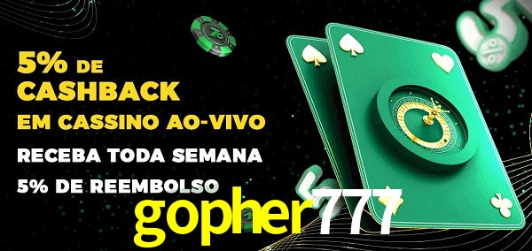 Promoções do cassino ao Vivo gopher777